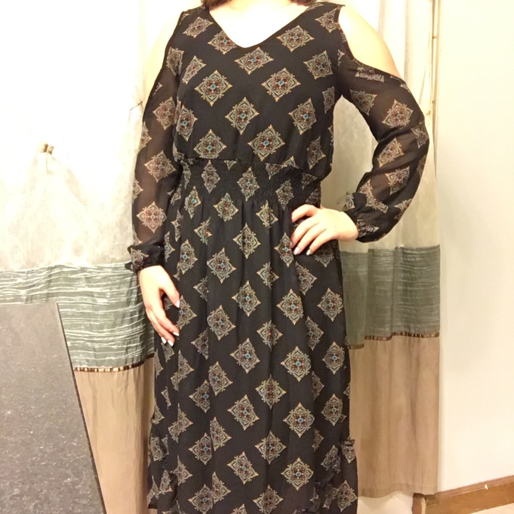 Adam Levine Black Midi Dress